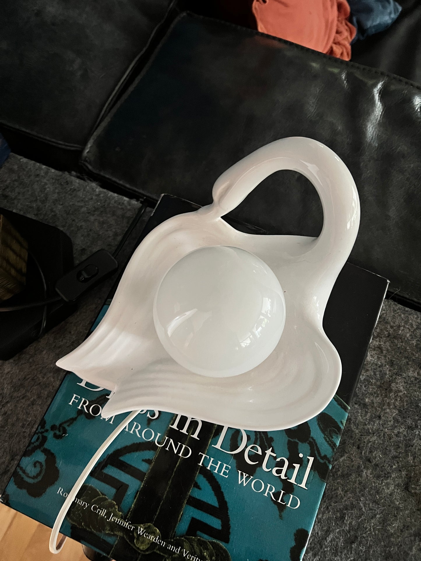 Vintage Keramik Schwan Tischlampe Tischleuchte Hollywood Regency italienisches Design Mid Century