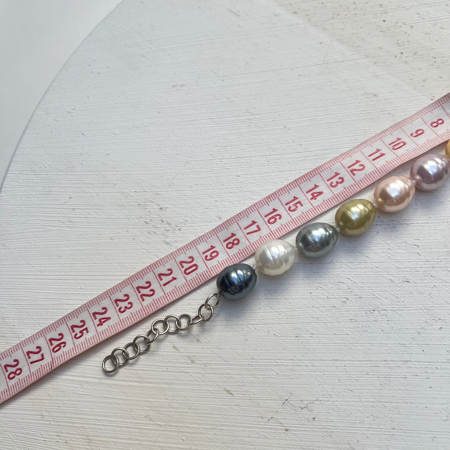 Schweres Vintage Perlenarmband Mallorcaperlen Shell Pearls