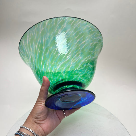 Vintage Y2K Ritzenhoff & Breker Glasschale Grün Blau Flirt Salatschale
