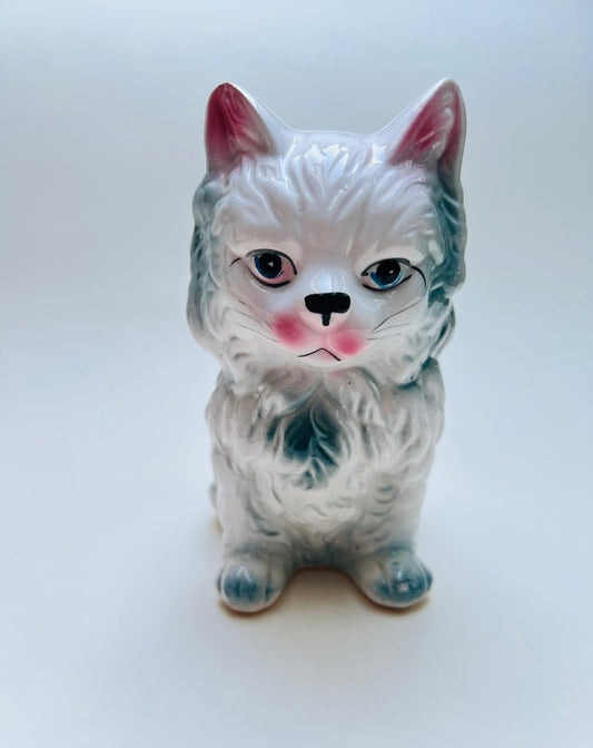 Vintage Keramik süße Katze Übertopf Katzen Blumentopf Pflanzgefäß