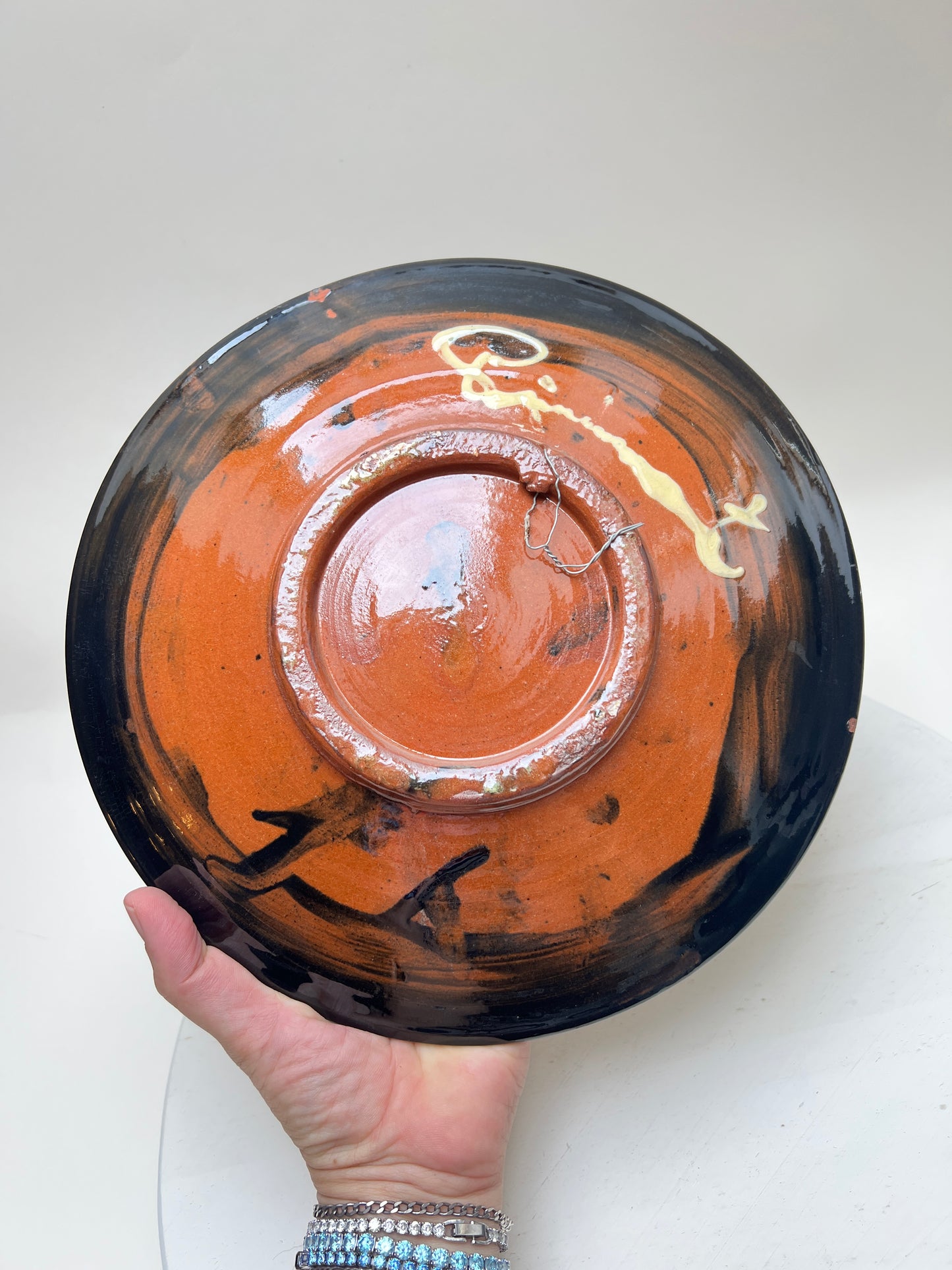 Vintage Keramik Wandteller 26cm marrokanisch Granada