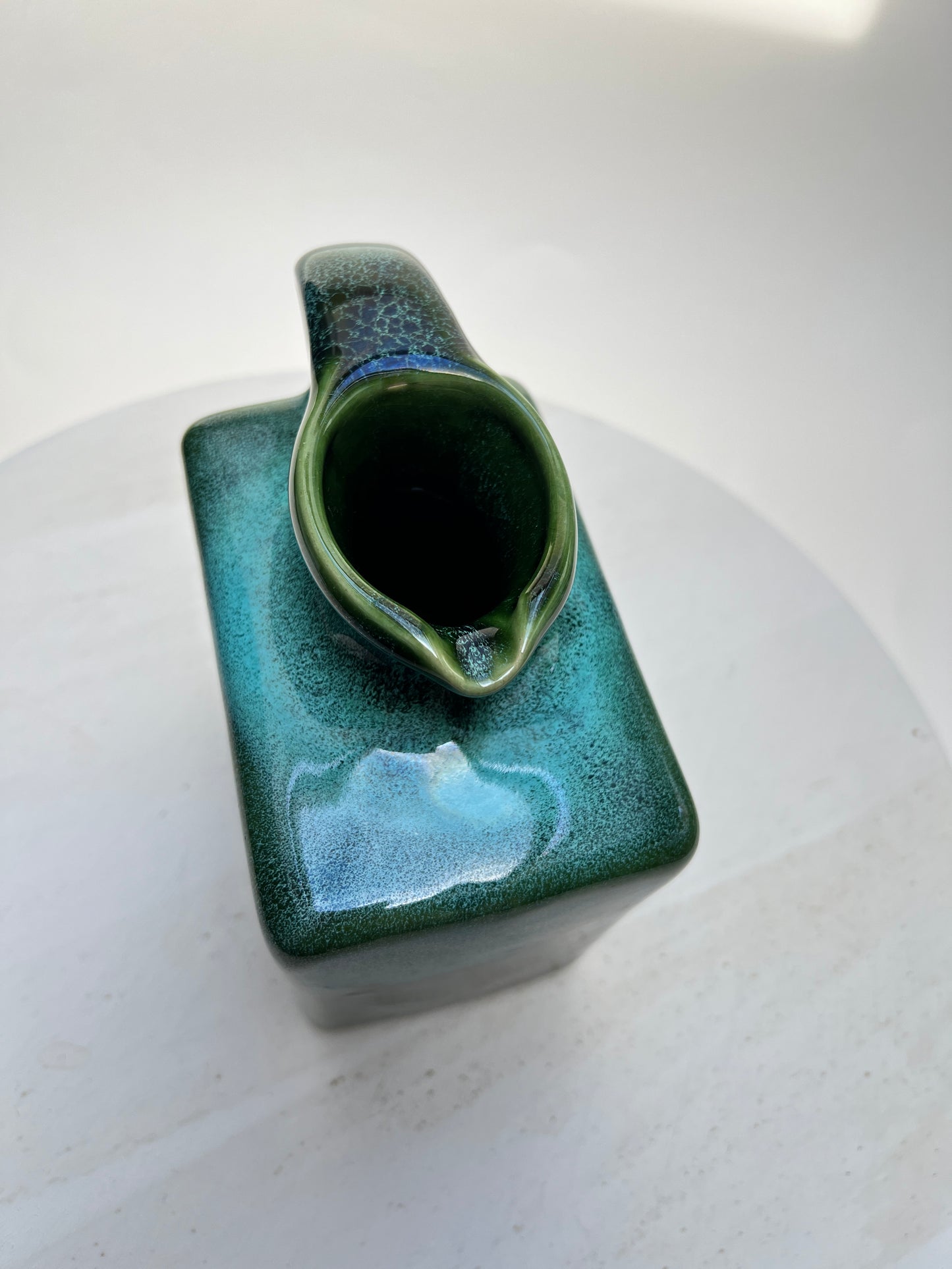 WPG Fat Lava West German Pottery Vase grün Jopeko Gräflich Ortenburgsche Keramik Blumenvase Mid century Dekor