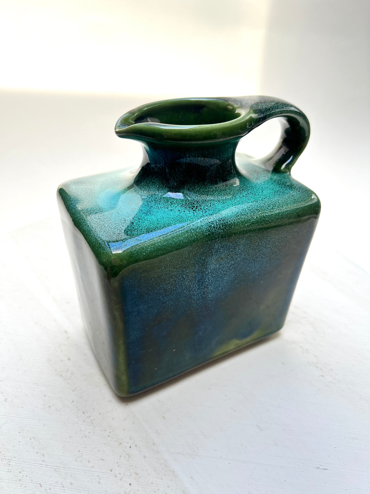 WPG Fat Lava West German Pottery Vase grün Jopeko Gräflich Ortenburgsche Keramik Blumenvase Mid century Dekor