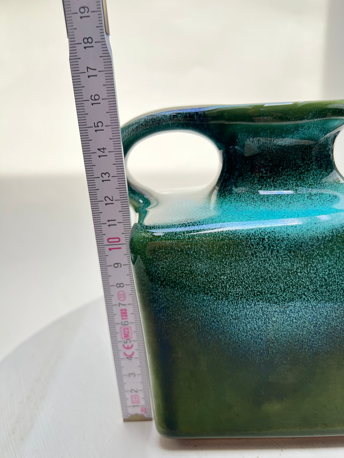 WPG Fat Lava West German Pottery Vase grün Jopeko Gräflich Ortenburgsche Keramik Blumenvase Mid century Dekor