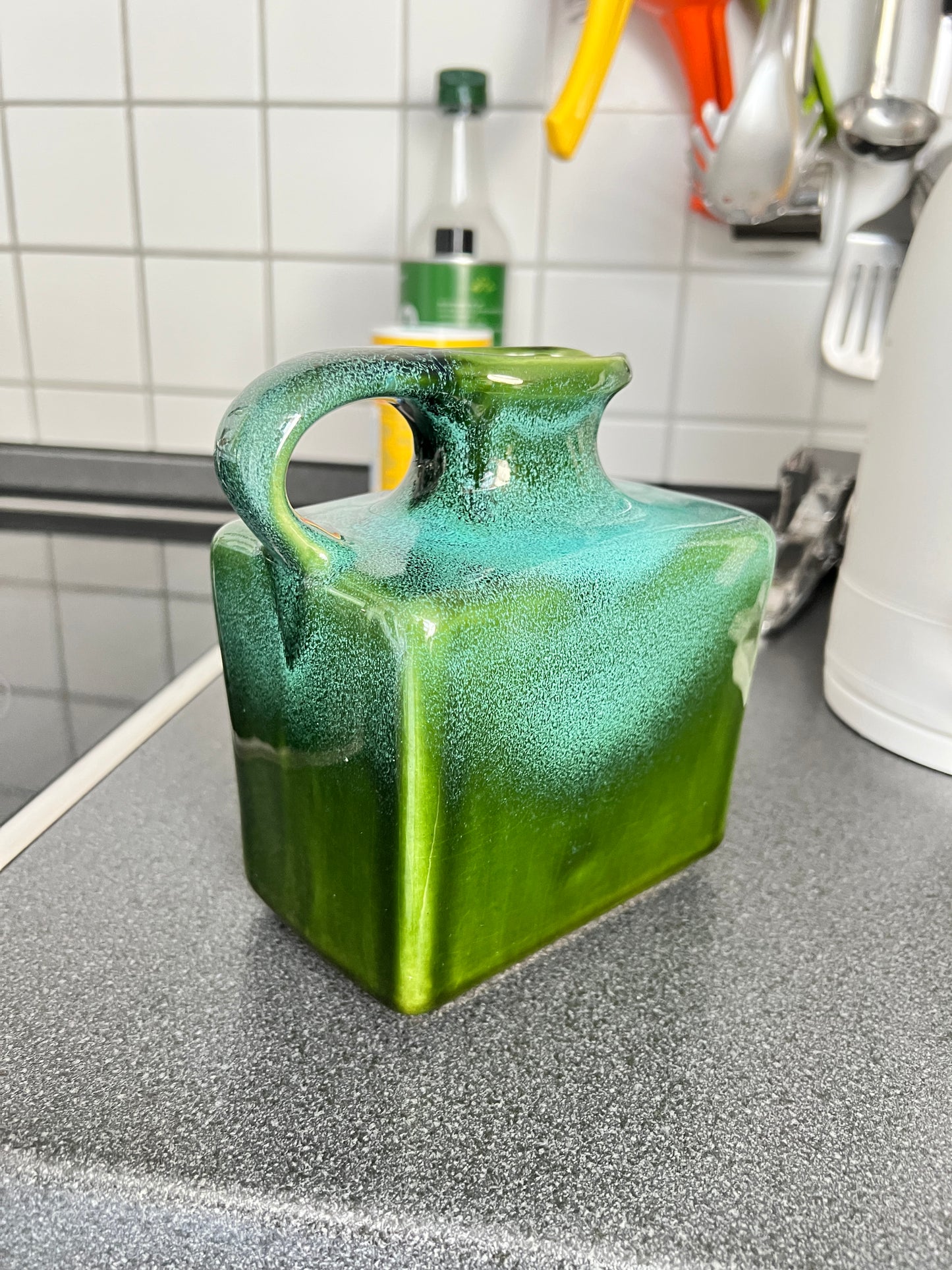 WPG Fat Lava West German Pottery Vase grün Jopeko Gräflich Ortenburgsche Keramik Blumenvase Mid century Dekor