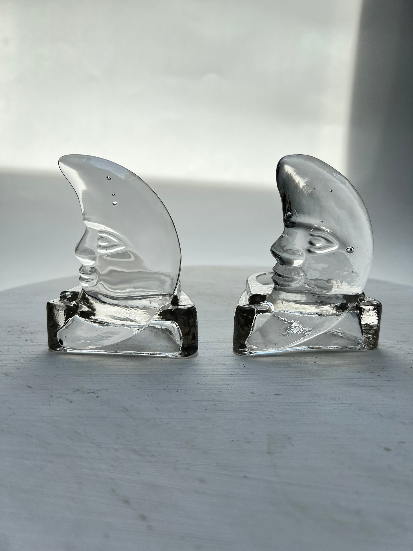 2 Glas Mond Teelichter Kerzenhalter Whimsical Celestial Whimsy Halbmond