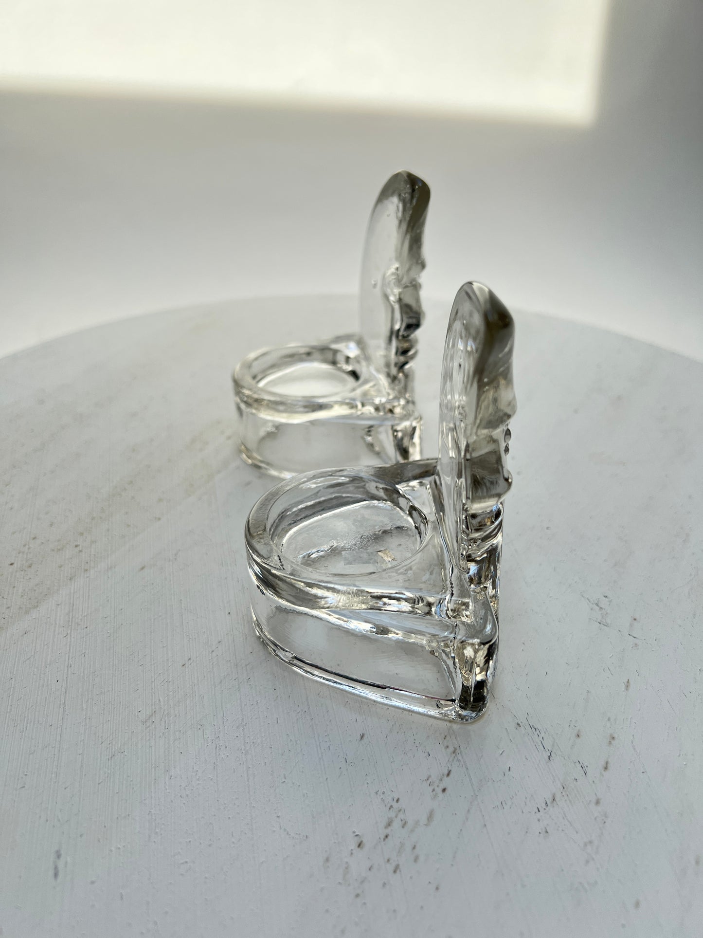 2 Glas Mond Teelichter Kerzenhalter Whimsical Celestial Whimsy Halbmond