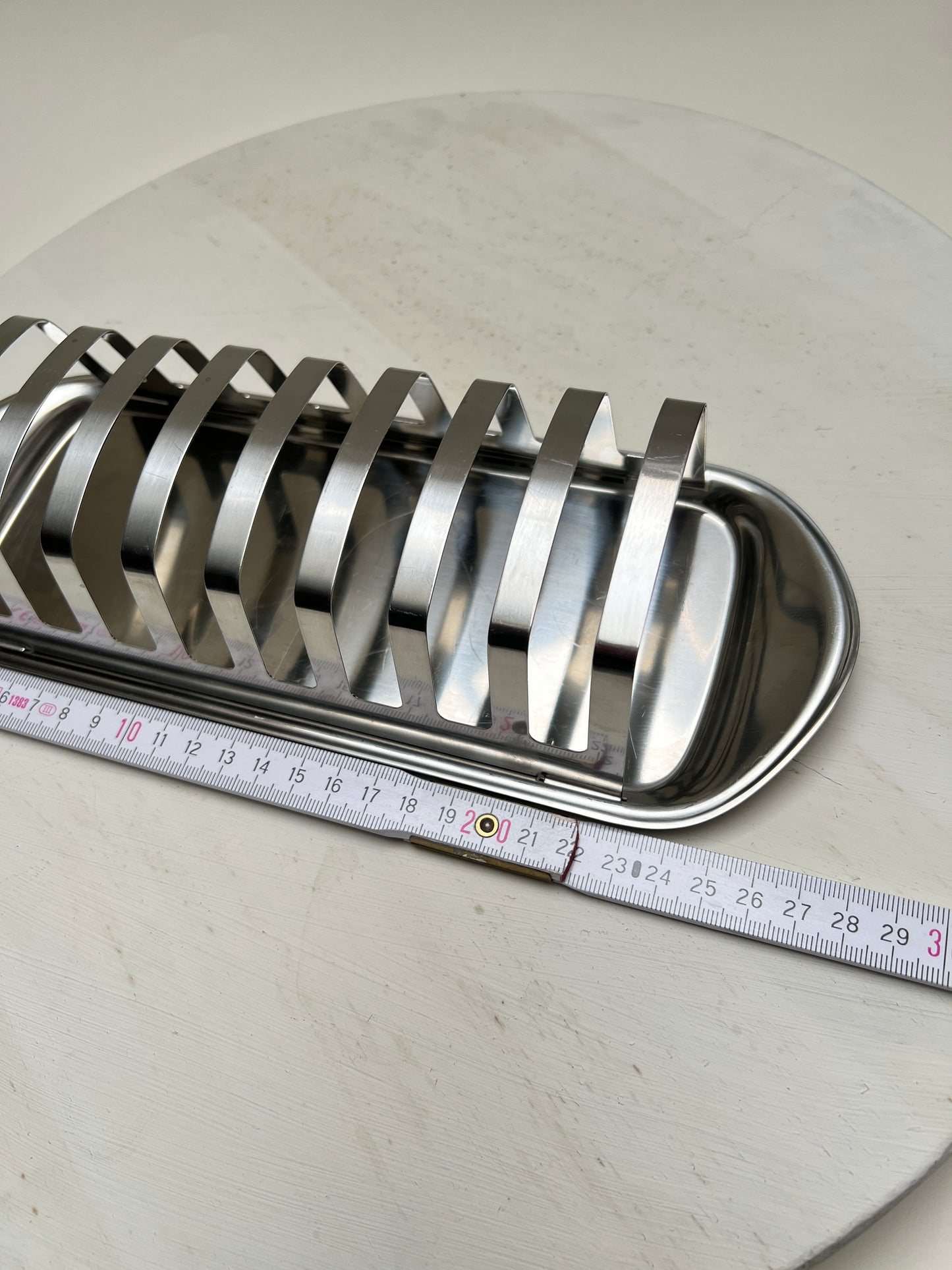 Vintage Edelstahl Toasthalter Chrom Optik Tischfein Toastscheiben