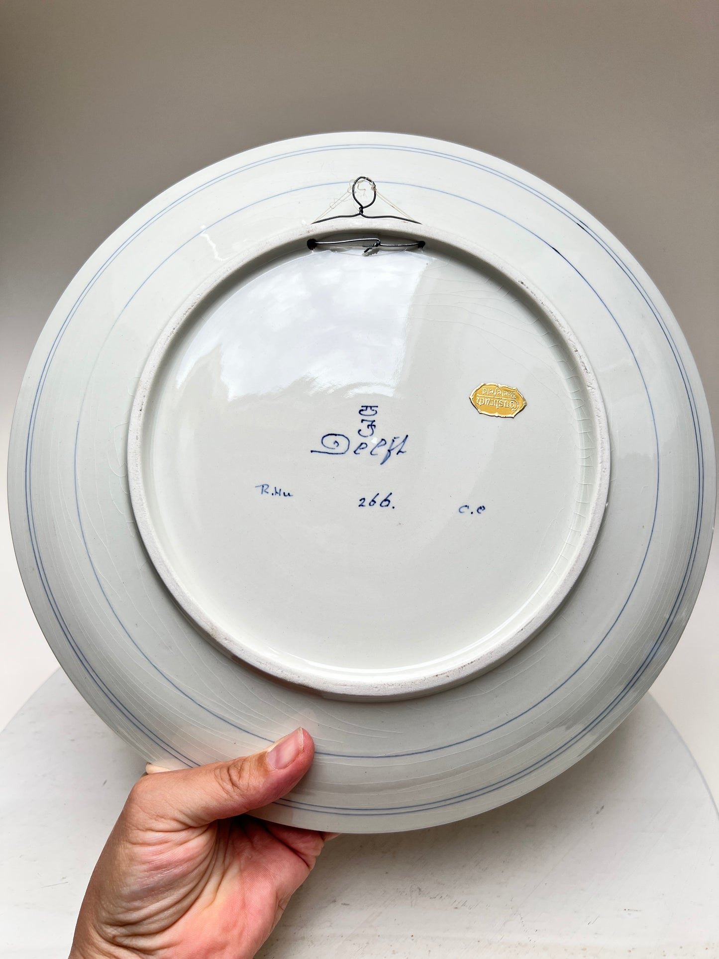 Grand Royal Delft 1960 Nr. 266 De Porceleyne Fles Wandteller Holland Keramik Teller 30 cm Consbruch Bielefeld Painter RMU