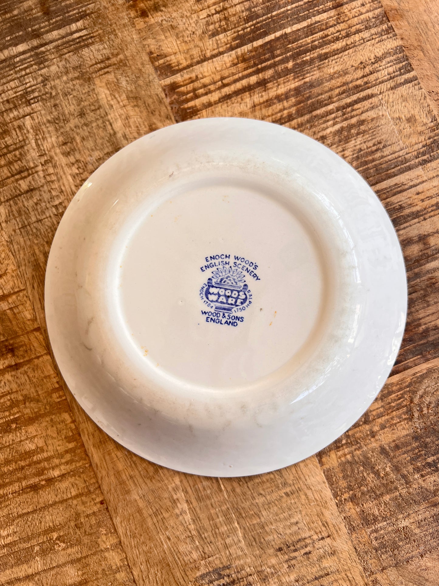 Vintage Anbietschale 19cm - british scenery royal England Geschirr - country style Woods Ware Underglaze Transferware