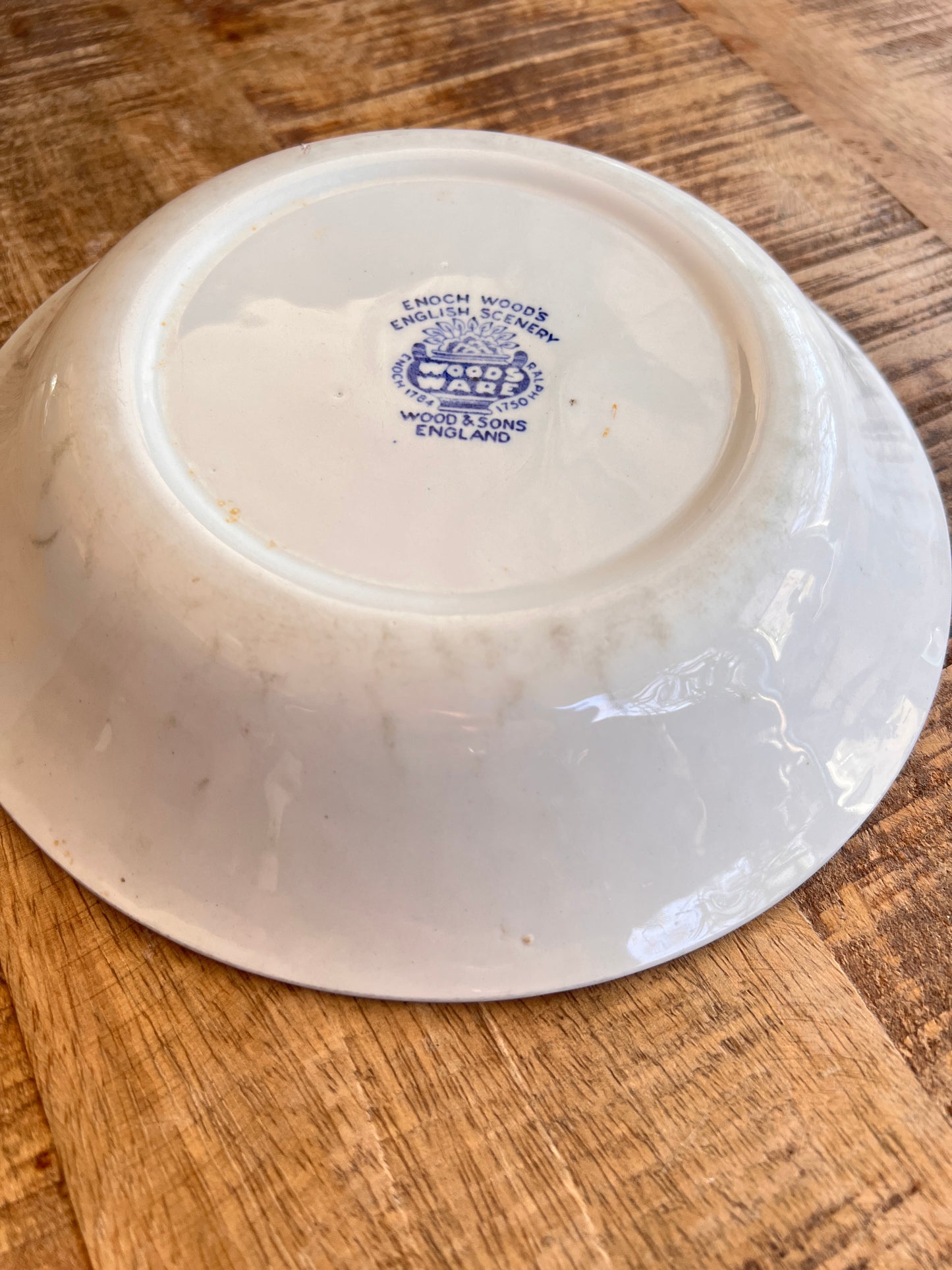 Vintage Anbietschale 19cm - british scenery royal England Geschirr - country style Woods Ware Underglaze Transferware