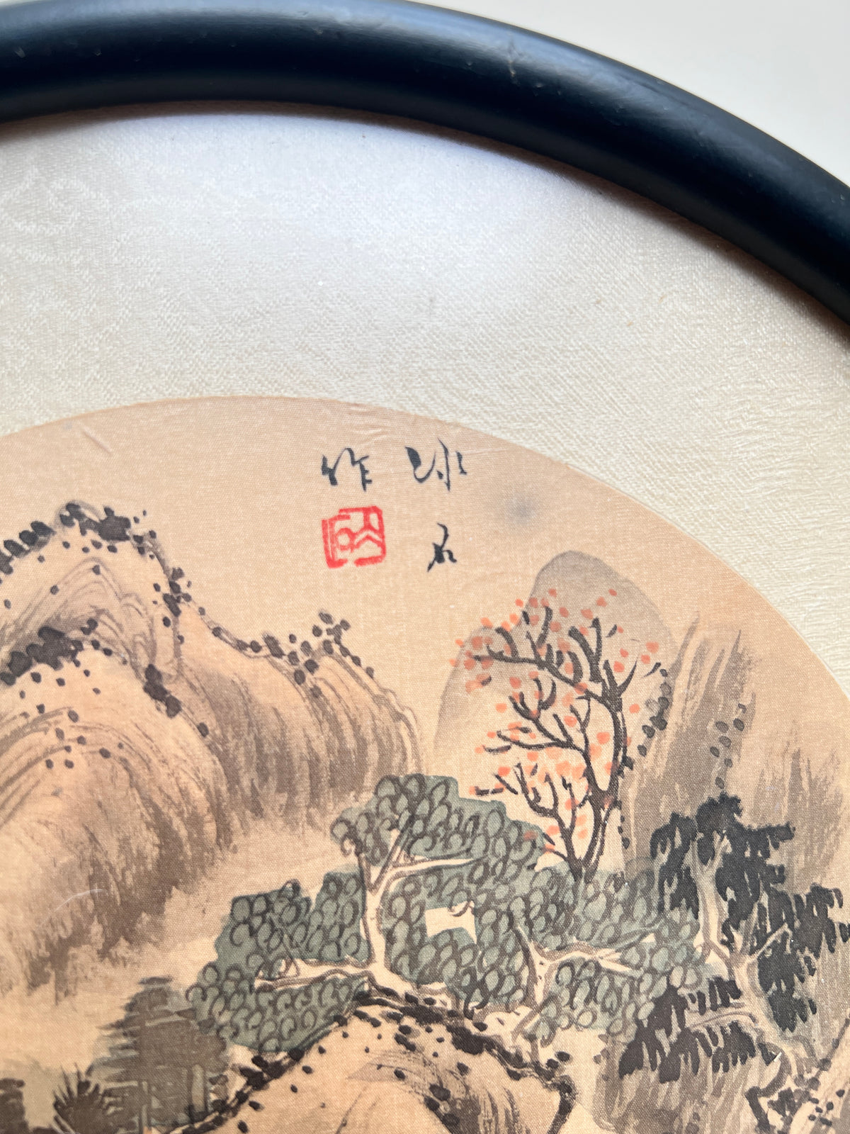 Alte Sanshui Malerei chinesische Berglandschaft handgemalt asiatische Tusche Gemälde
