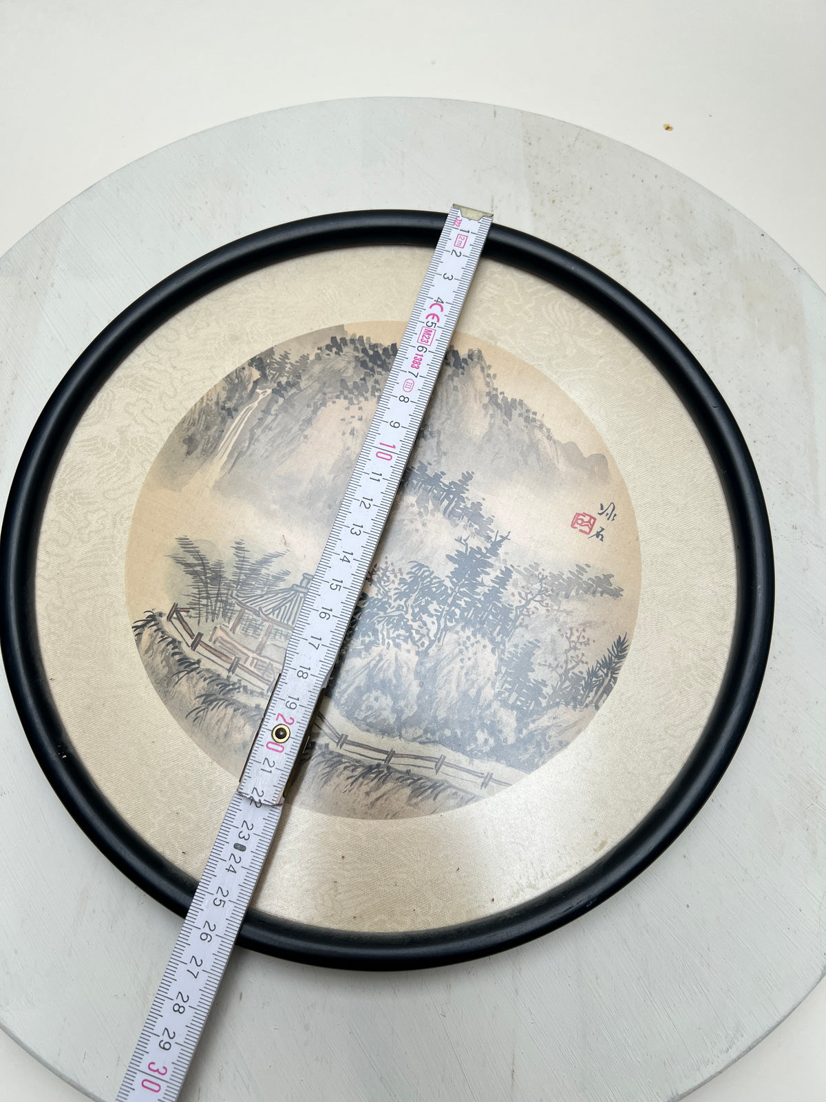 Alte Sanshui Malerei chinesische Pavillion Landschaft handgemalt asiatische Tusche Gemälde