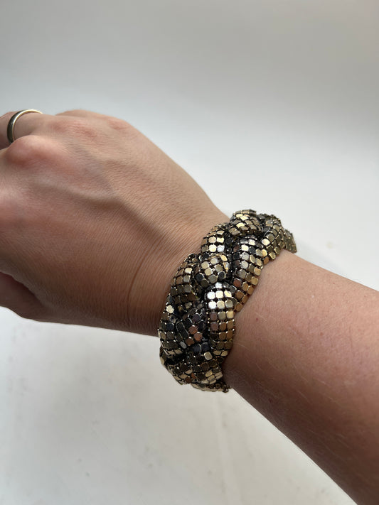 Vintage Nine West 90er Mesh Chunky Gliederarmband