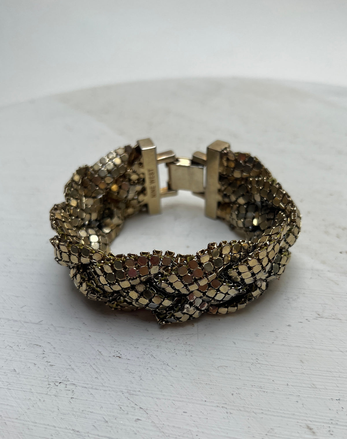 Vintage Nine West 90er Mesh Chunky Gliederarmband