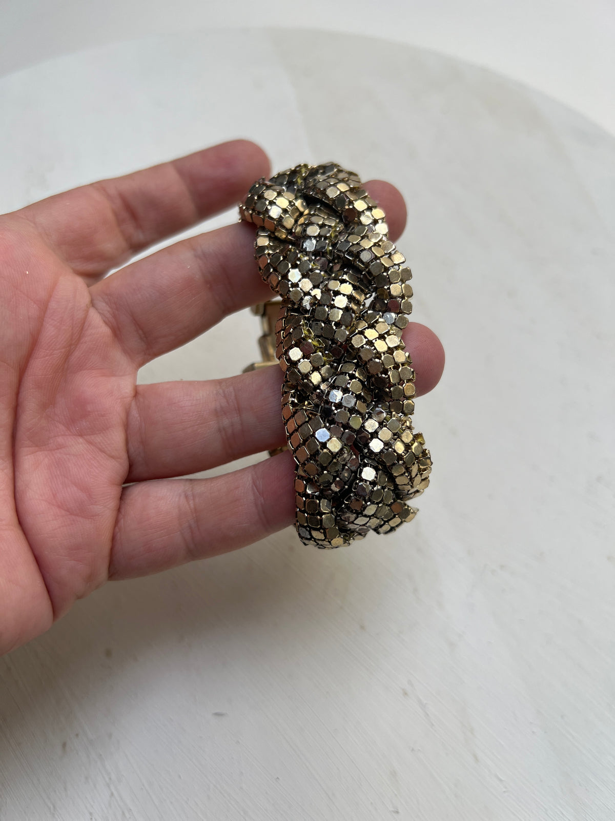 Vintage Nine West 90er Mesh Chunky Gliederarmband