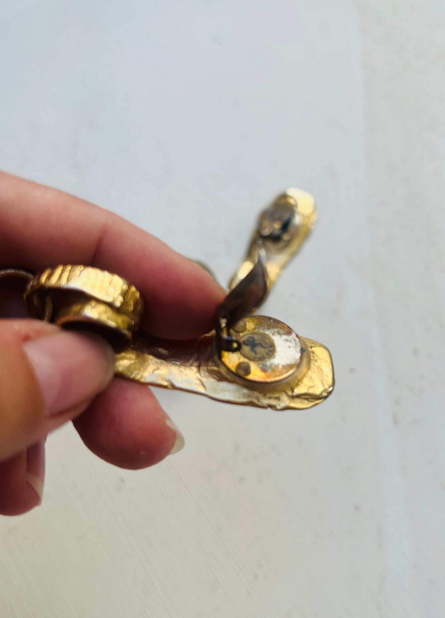 Vintage Futura Statement Ohrhänger Ohrclips 90s Designer Stil