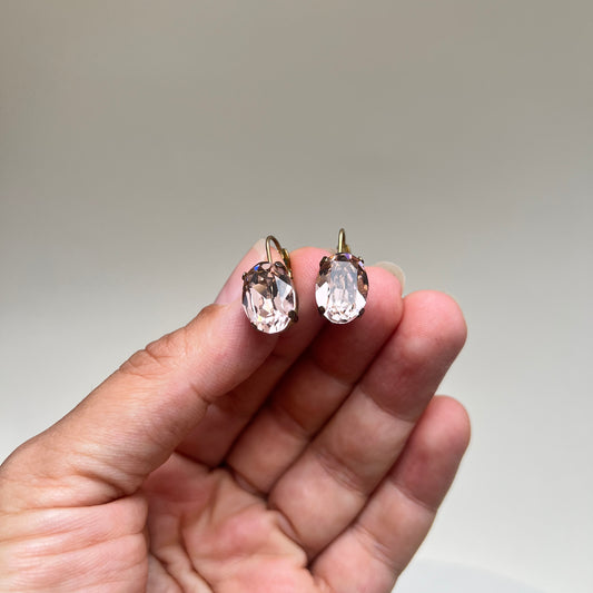 Vintage Liz Palacios Swarovski Strassstein Crystal Ohrringe rosé