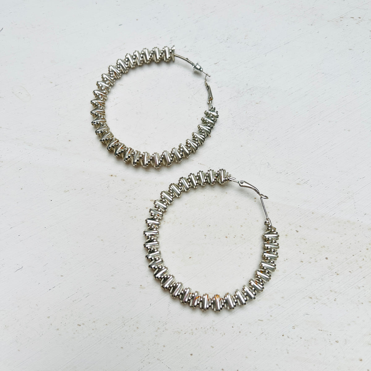 Vintage Y2K XL Hoops große Creolen silber