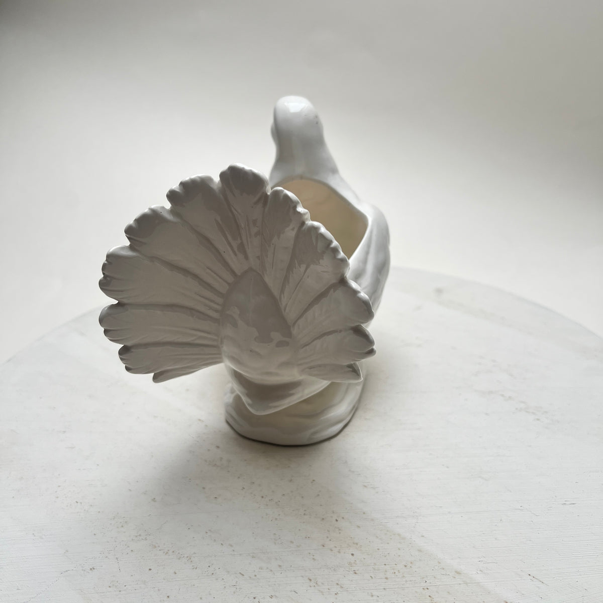 Vintage Übertopf Weiße Taube für Hochzeit Pflanzschale Keramik Hochzeitsdeko Tischdeko Romantisch Biedermeier