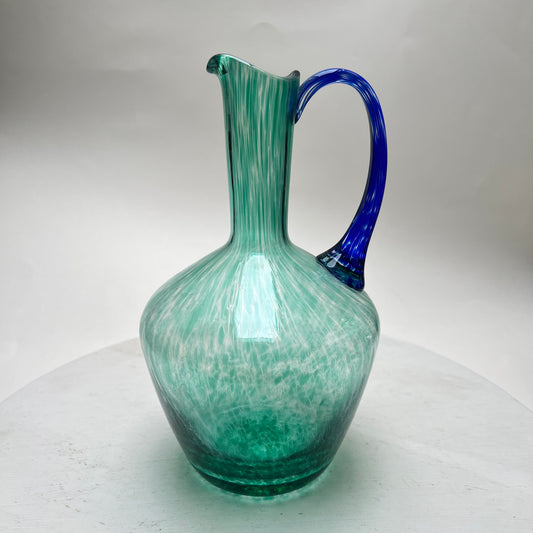 Vintage Y2K Millenium Flirt Karaffe von Ritzenhoff & Breker grün blau Glasvase