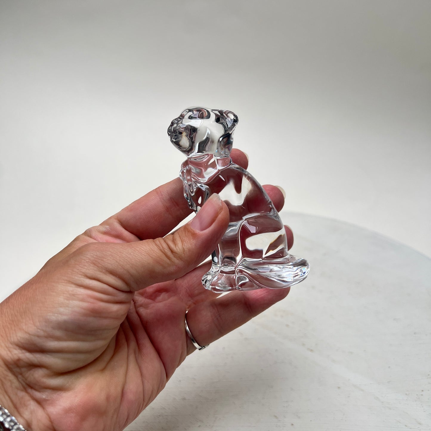 Katze Glas Figur Fancy Cat Daydreams Lenox Kristall Tier Briefbeschwerer