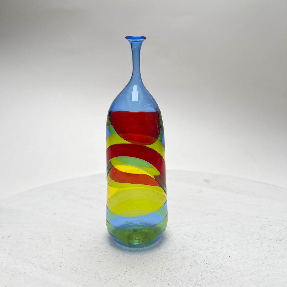 Vintage Miniatur Vase Kunstglas Dekoobjekt Zwiesel Krauspe Mid Century