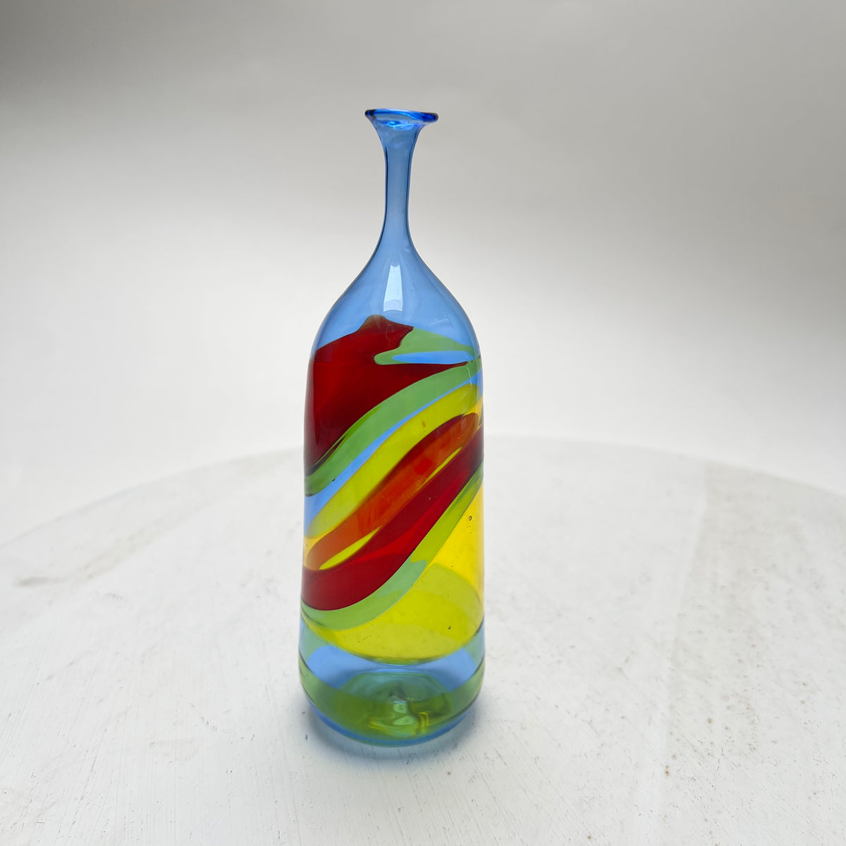 Vintage Miniatur Vase Kunstglas Dekoobjekt Zwiesel Krauspe Mid Century