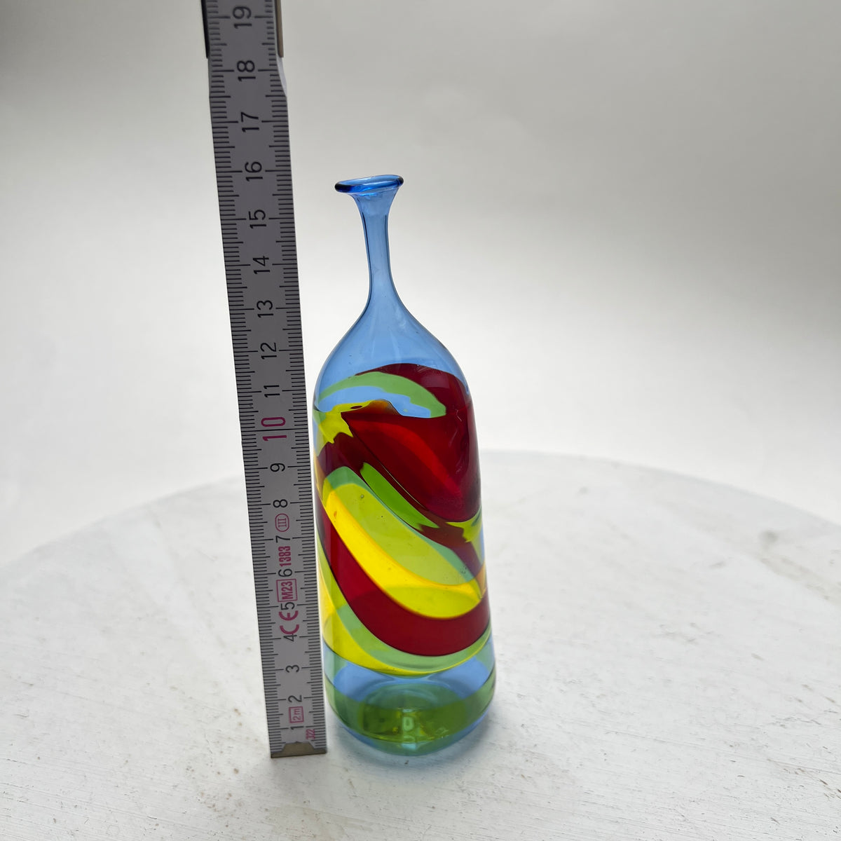 Vintage Miniatur Vase Kunstglas Dekoobjekt Zwiesel Krauspe Mid Century