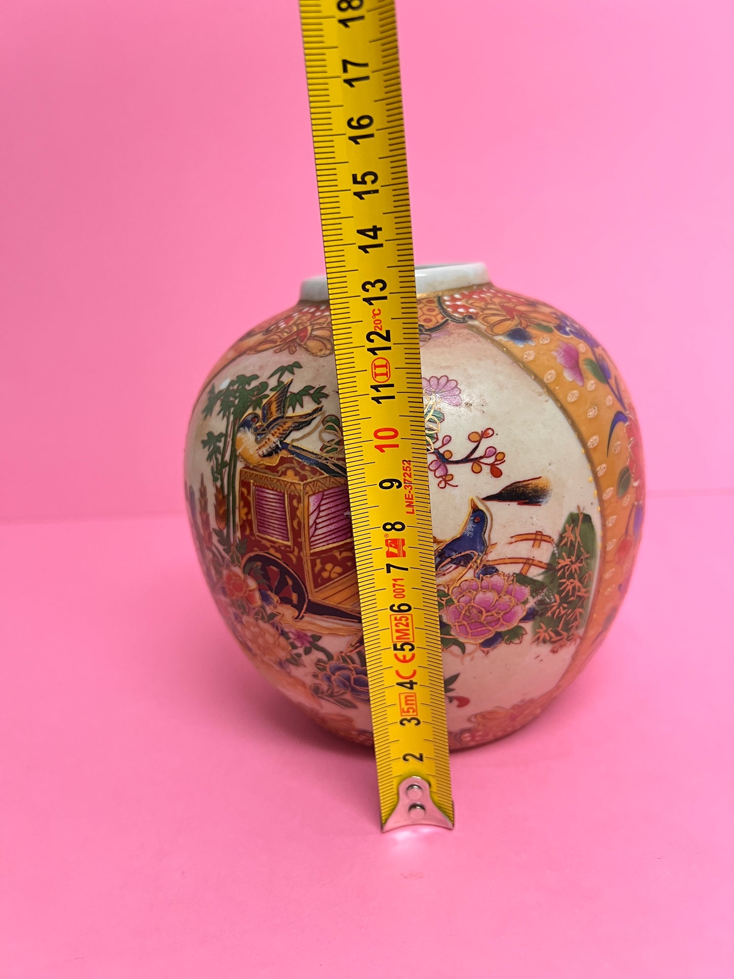 Kleine Vintage Satsuma Vase japanische Chinoiserie Blumenvase