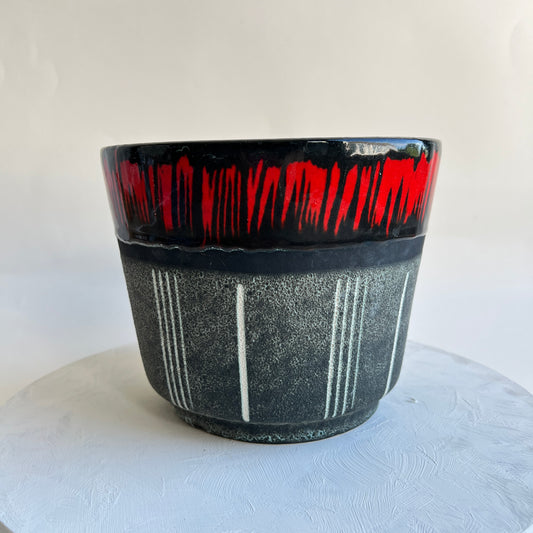 Vintage WPG Fat Lava Pflanztopf Übertopf Blumenkübel Westdeutschland Keramik Mid Century 60er 70er