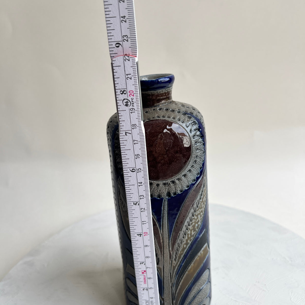 Vintage Sonnenblumen Vase Westerwald Steinzeug Westdeutschland Steingut Flasche