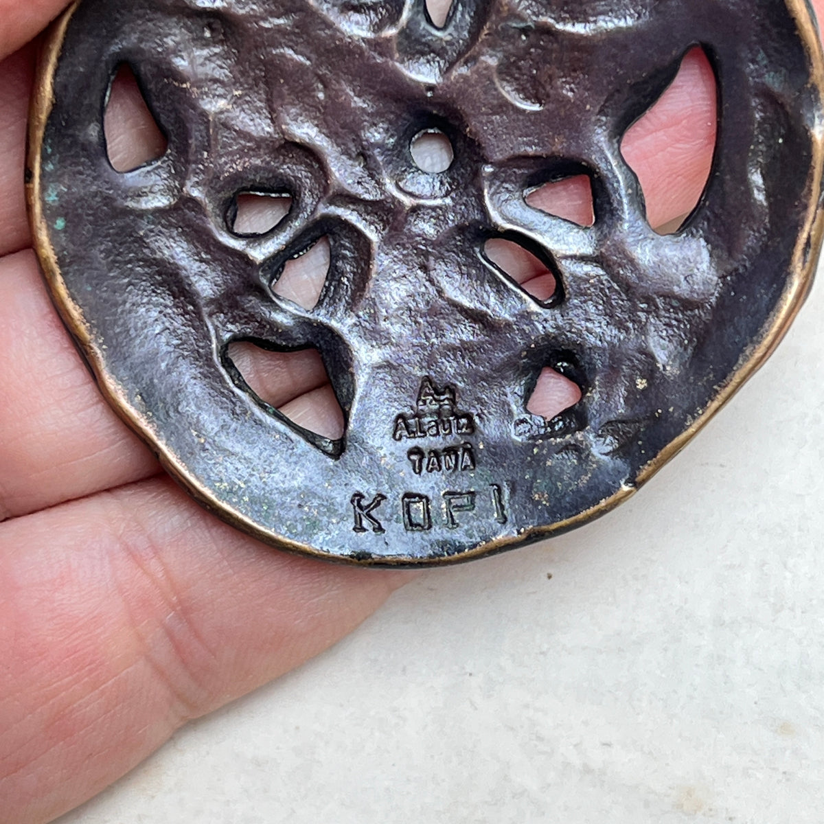 Andreas Lautz Bronze Wikinger Anhänger Norwegen Ringerike Urnes an FBM AMERIK. Kette (Gold-Doublé)