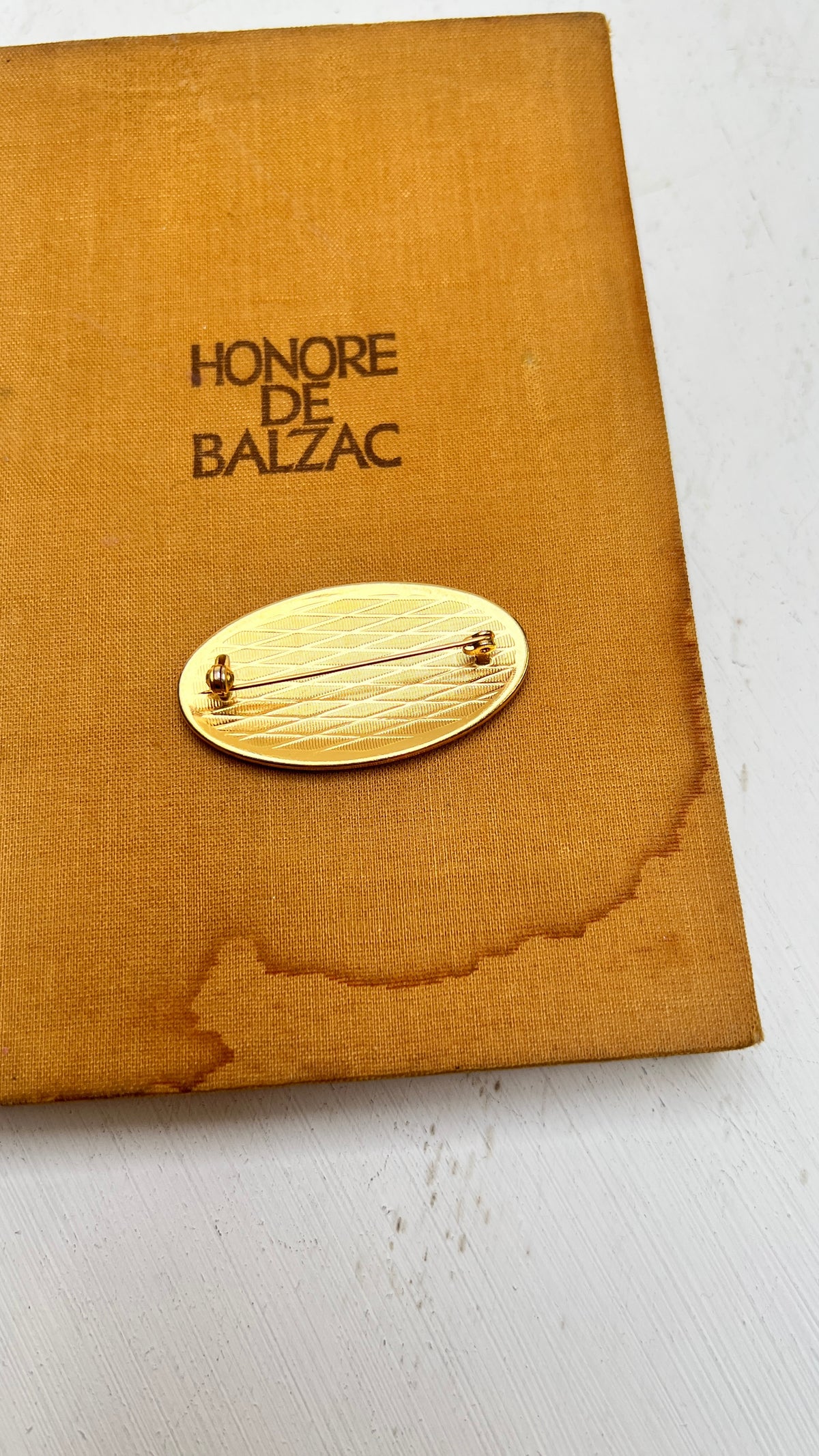 Vintage Toledo Brosche oval Damaszener Schmuck Arabesk
