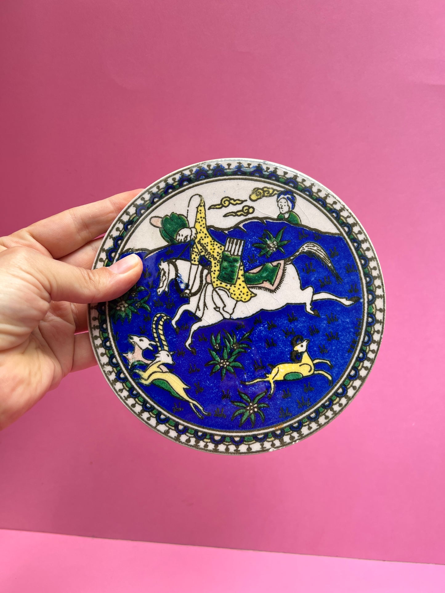 Vintage Keramik Untersetzer Wandteller Set 3 Stück – Orientalische Motive – Osmanische Souvenir Deko – Persische Miniaturen