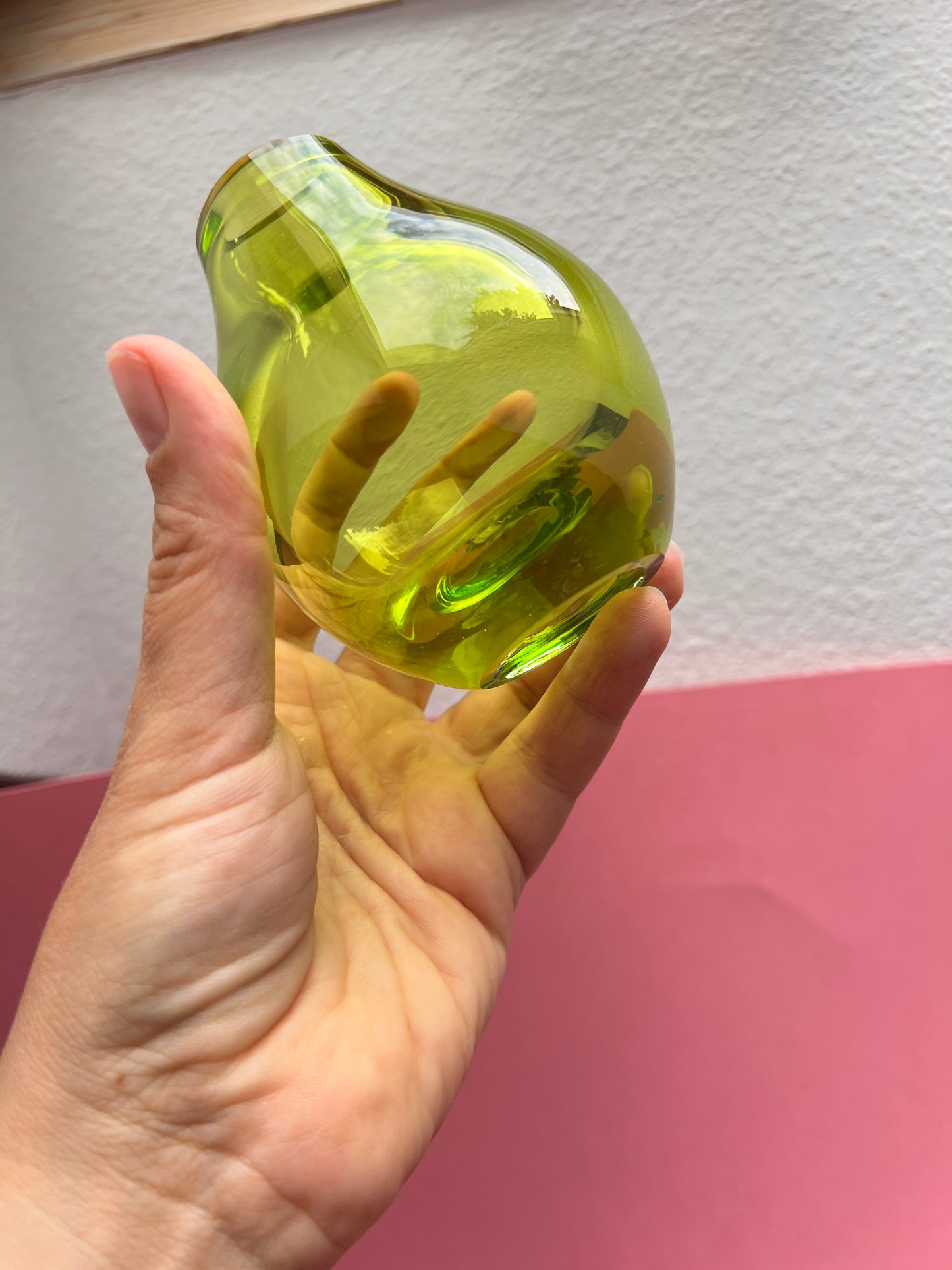 3 Stück grüne kleine Minivasen Glasvasen Set Tischdeko