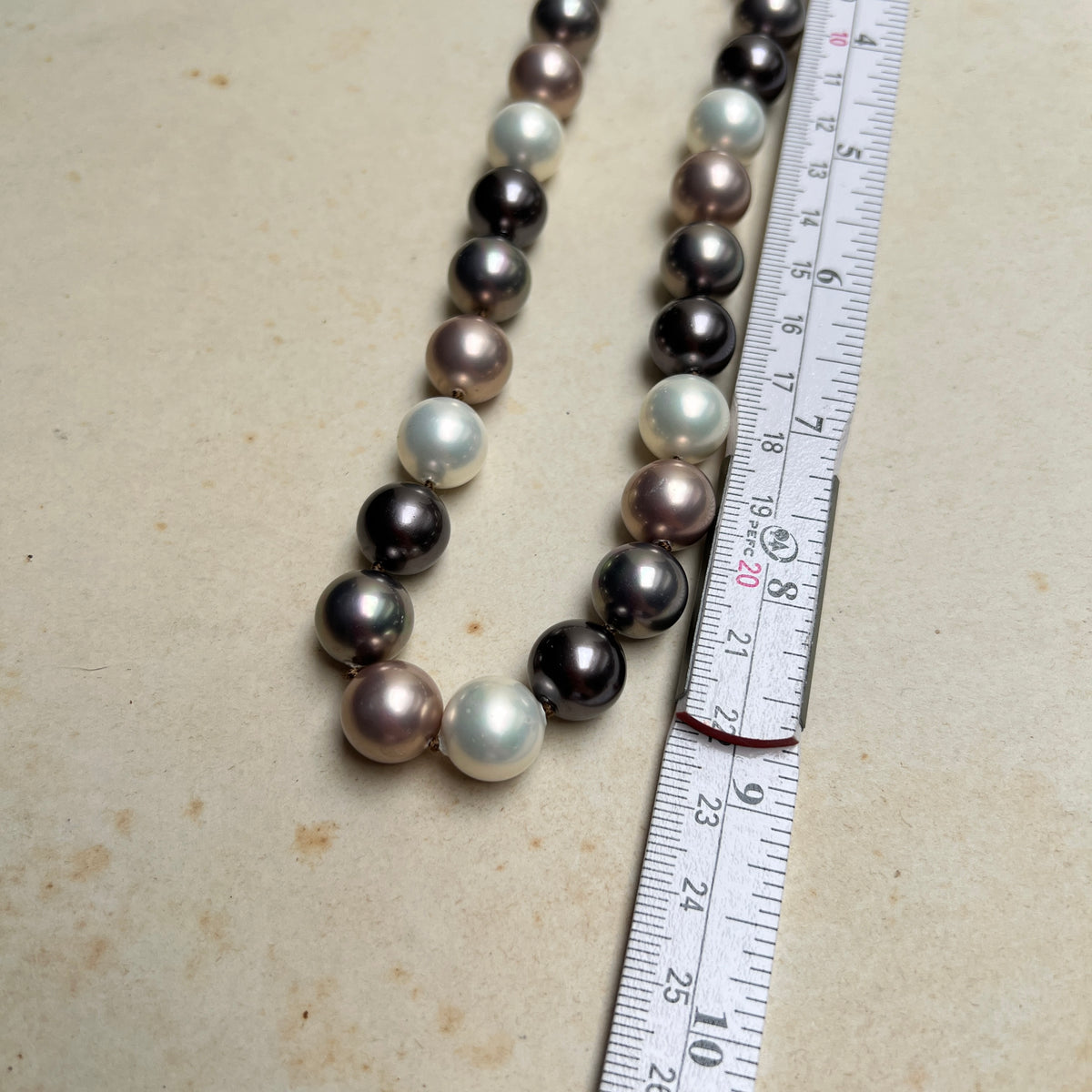 Vintage Mallorca Perlenkette Choker Bold Chunky Pearls 925er Silber Magnetverschluss