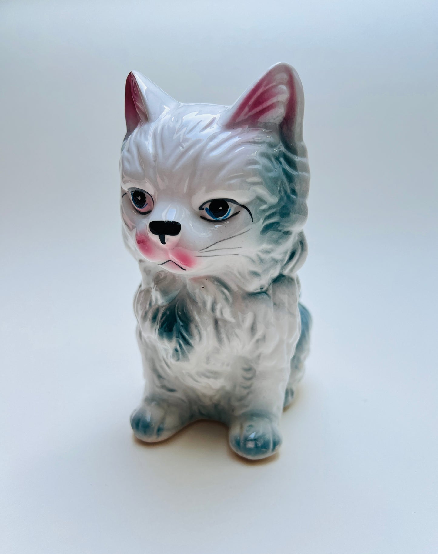 Vintage Keramik süße Katze Übertopf Katzen Blumentopf Pflanzgefäß