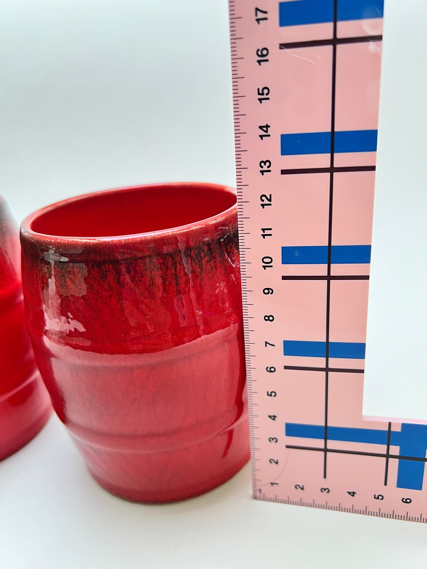 2 Kaffeebecher Zeller Keramik Mid Century Fat Lava Optik Tassen Mugs