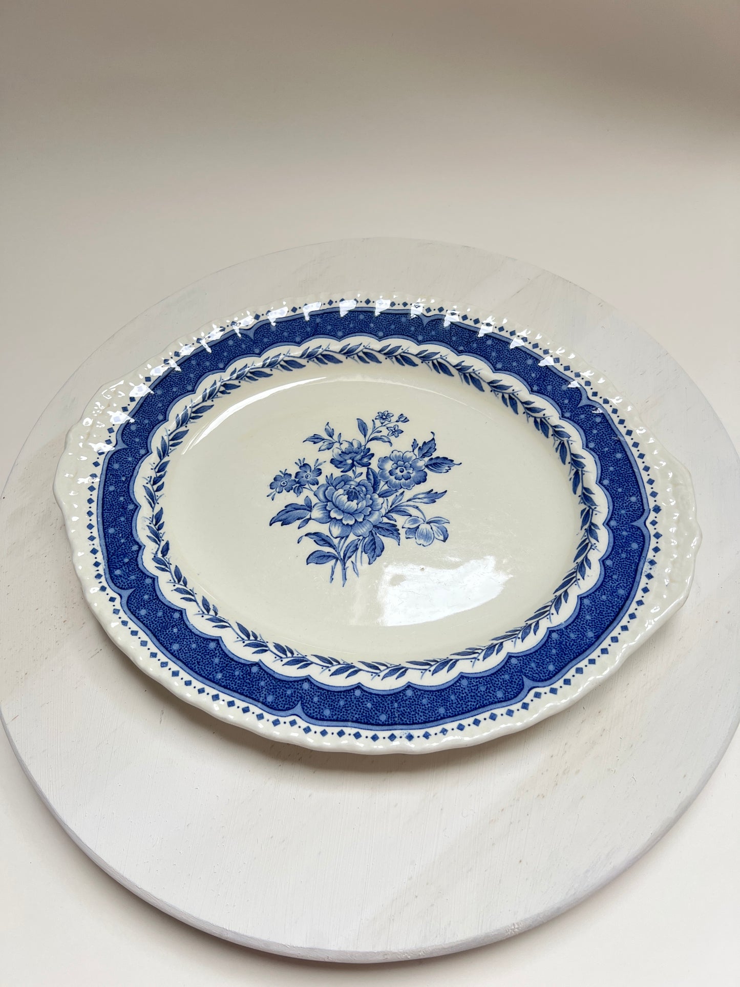 Grindley England ovale Servierplatte Avon Blue Stratford englisches Geschirr
