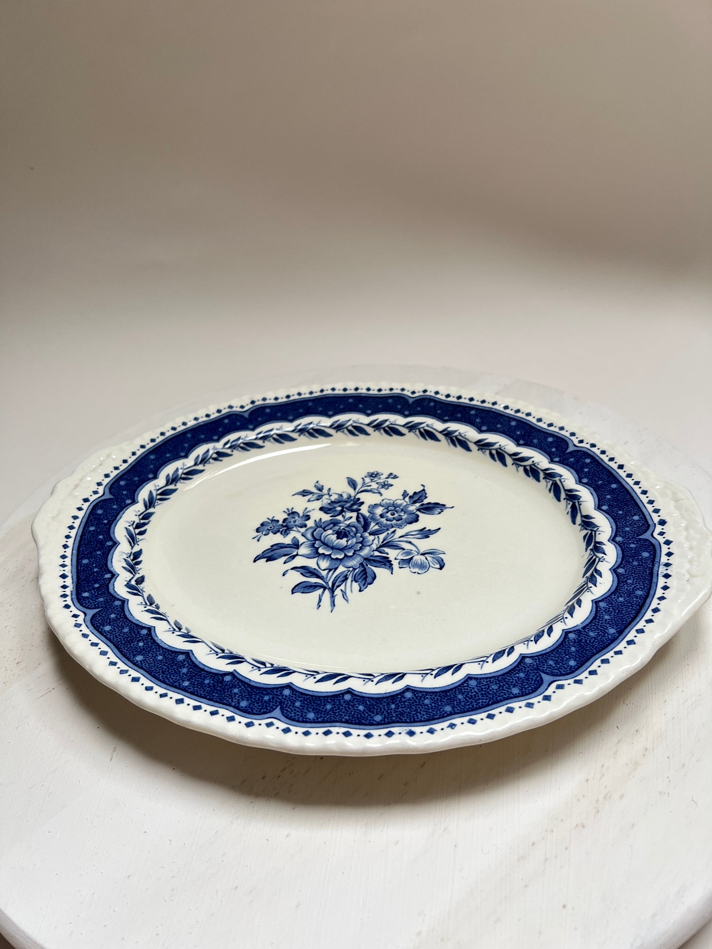 Grindley England ovale Servierplatte Avon Blue Stratford englisches Geschirr
