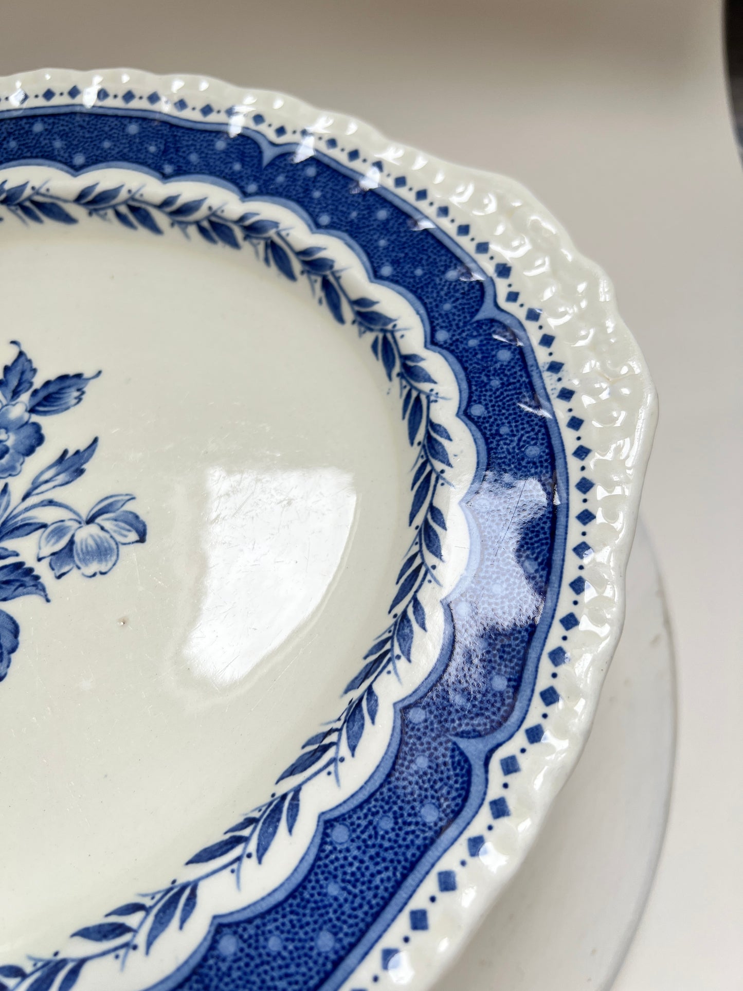 Grindley England ovale Servierplatte Avon Blue Stratford englisches Geschirr