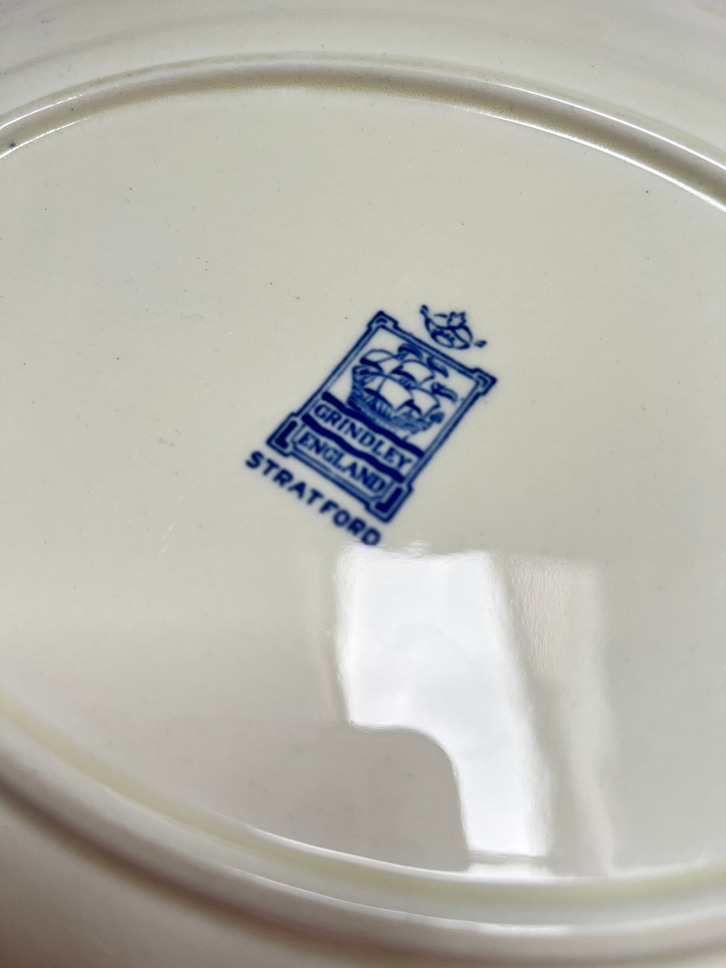 Grindley England ovale Servierplatte Avon Blue Stratford englisches Geschirr