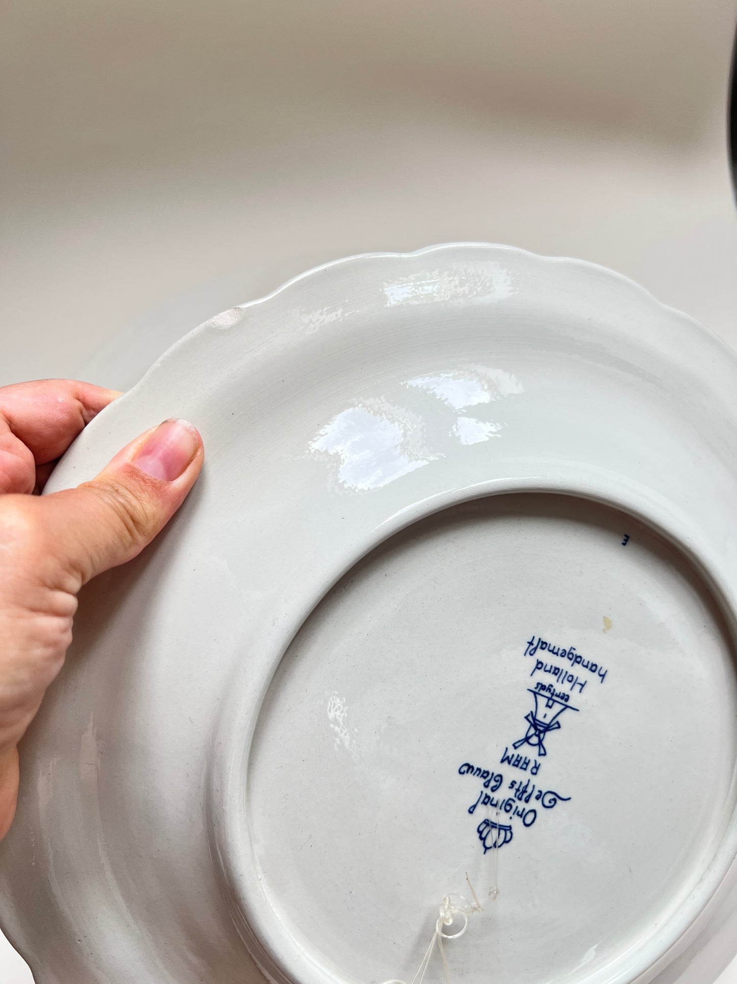 Royal Delft De Porceleyne Fles Wandteller Pfau Blau Weiß Holland Keramik Teller 29 cm