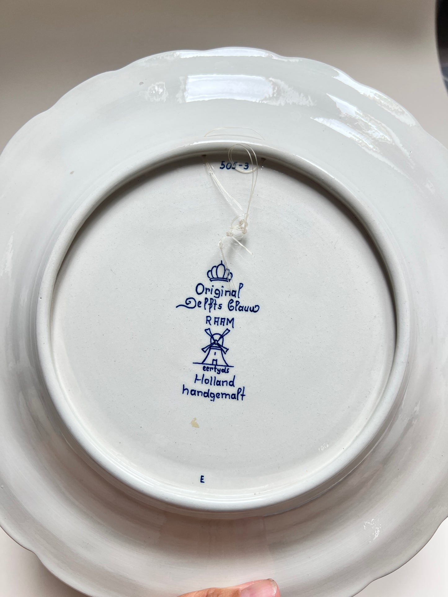 Royal Delft De Porceleyne Fles Wandteller Pfau Blau Weiß Holland Keramik Teller 29 cm