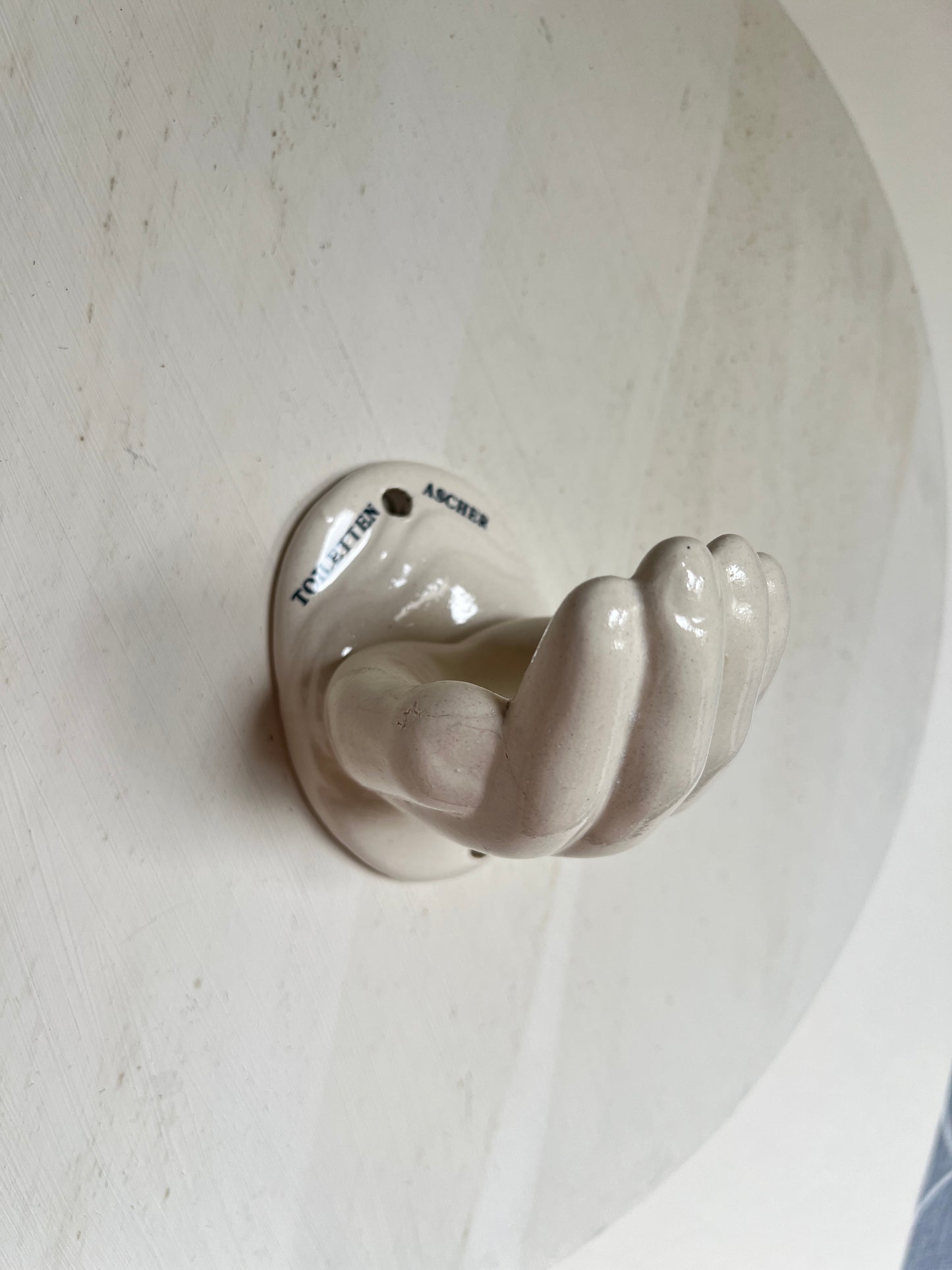 Vintage Wandaschenbecher Toiletten Ascher Keramik Hand