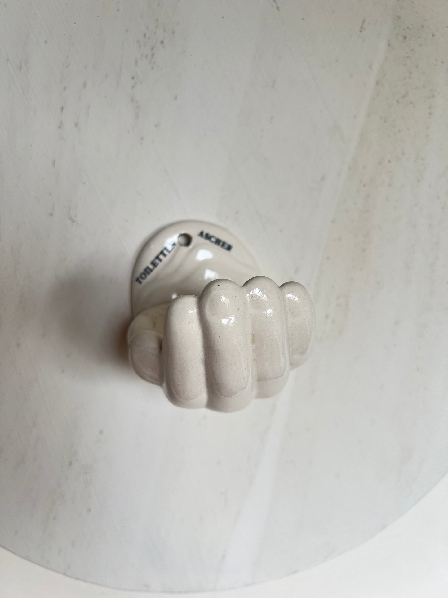 Vintage Wandaschenbecher Toiletten Ascher Keramik Hand