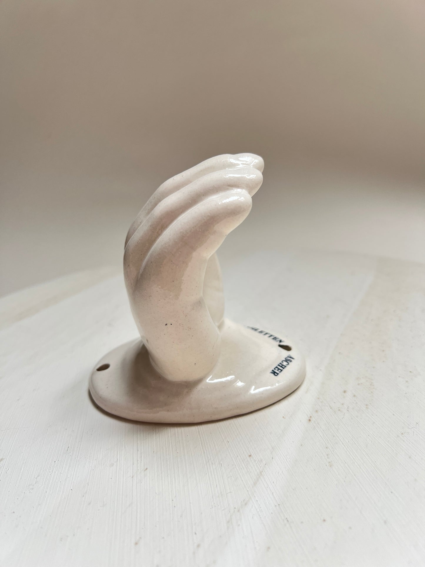 Vintage Wandaschenbecher Toiletten Ascher Keramik Hand