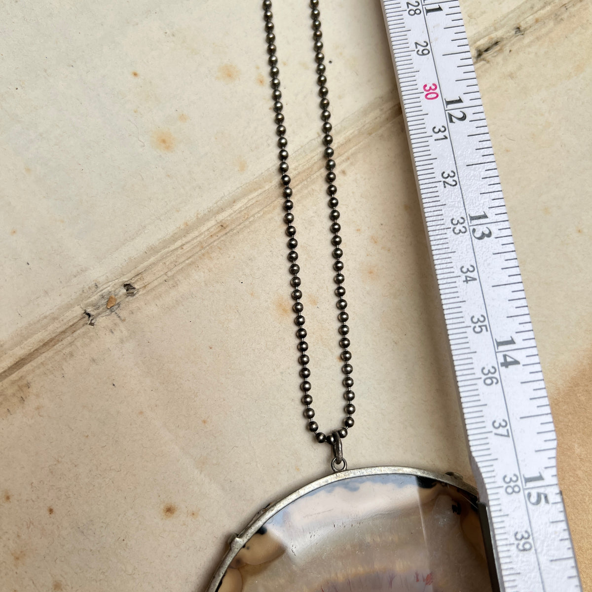 Vintage 925er Sterlingsilber Achatkette skandinavischer Modernist Schmuck