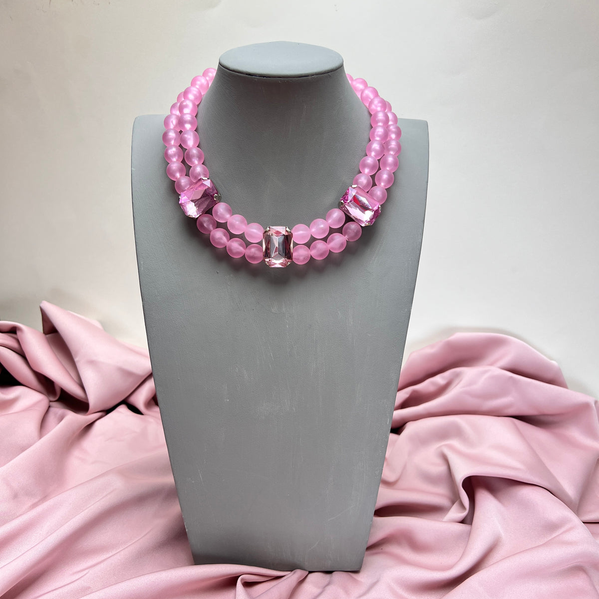 Vintage Deadstock Y2K Kawaii Candy Pop Cosplay Schmuck Set Rosa